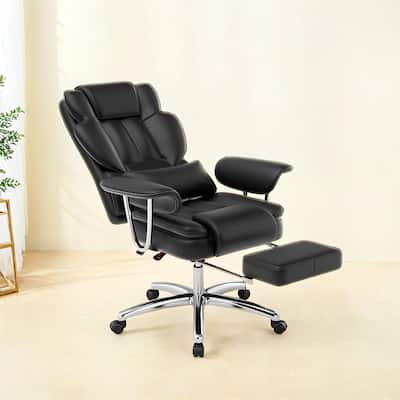 High-Back Executive Leather Chair Ergonomic Reclining Computer Desk Chair