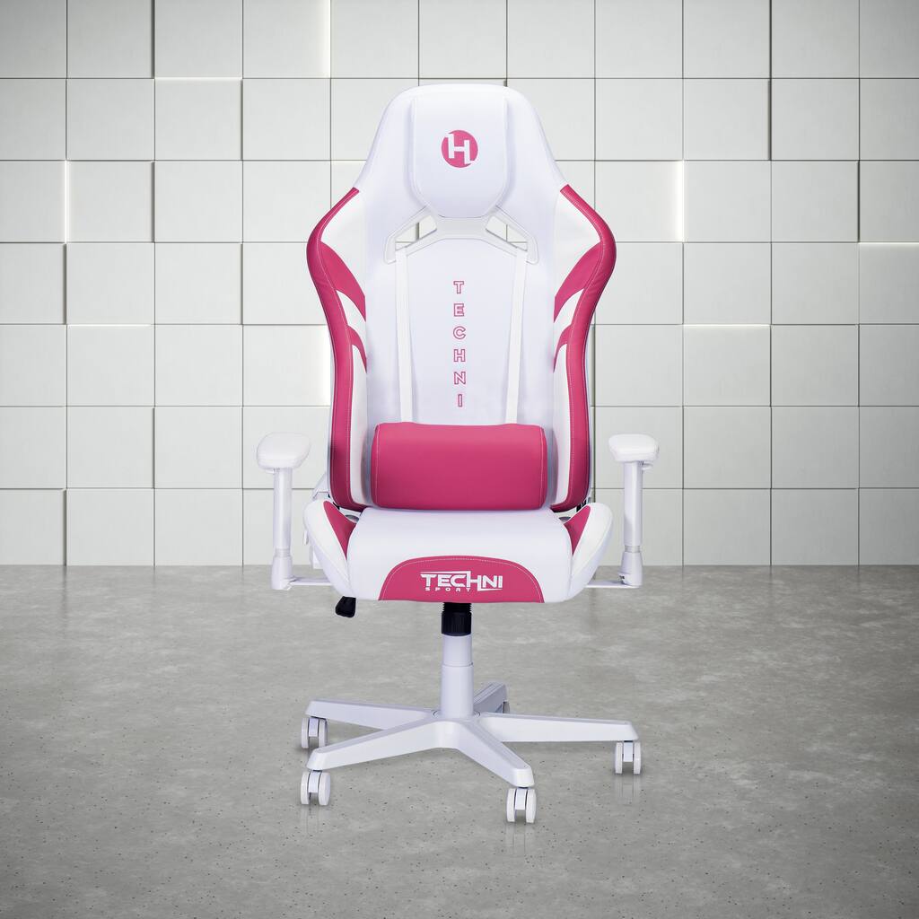 Sport TSF72 Echo Gaming Chair，High quality and durable， - White with Pink
