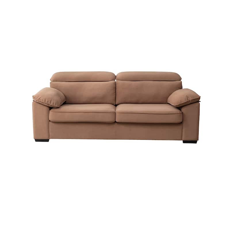 Convertible Pull-Out Sleeper Couch with Memory Foam Mattress