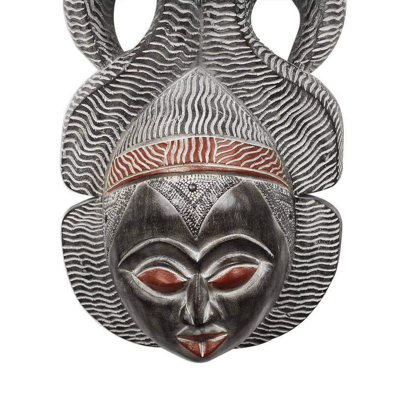 Novica Handmade Precious Queen African Wood Mask