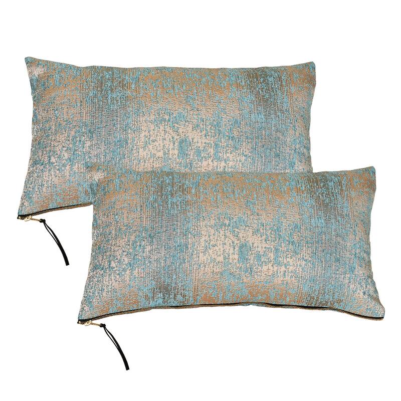 Peralta 2-piece Jacquard Chenille Zipper Pillow Shell Set, NO INSERT