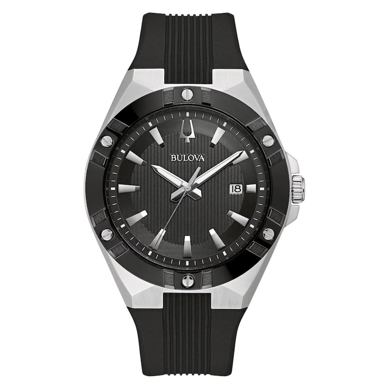 Bulova Men's Classic Black Dial Watch - 98B366 - One Size