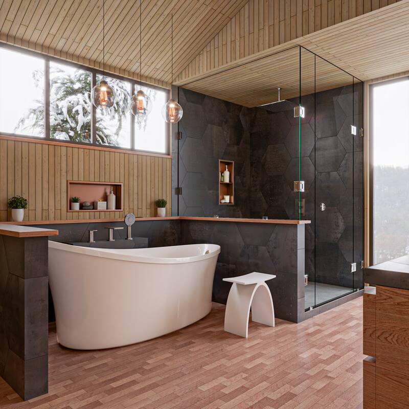 Eago 70-7/8" Air Bathtub for Free Standing Installation