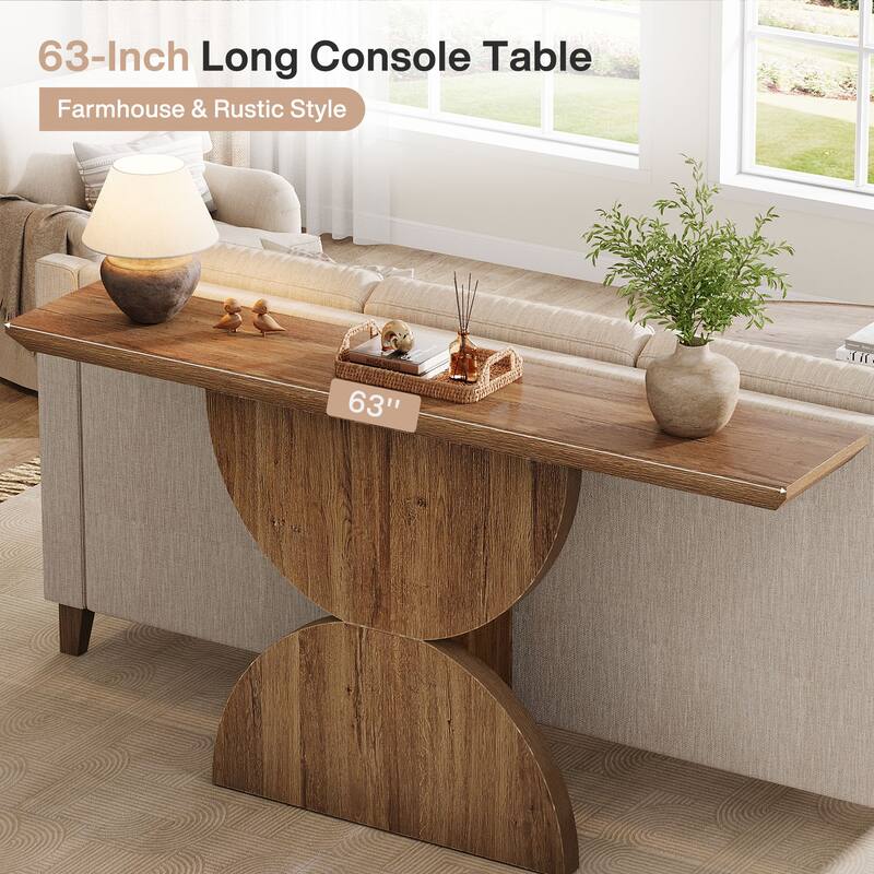 63-Inch Console Table for Entryway