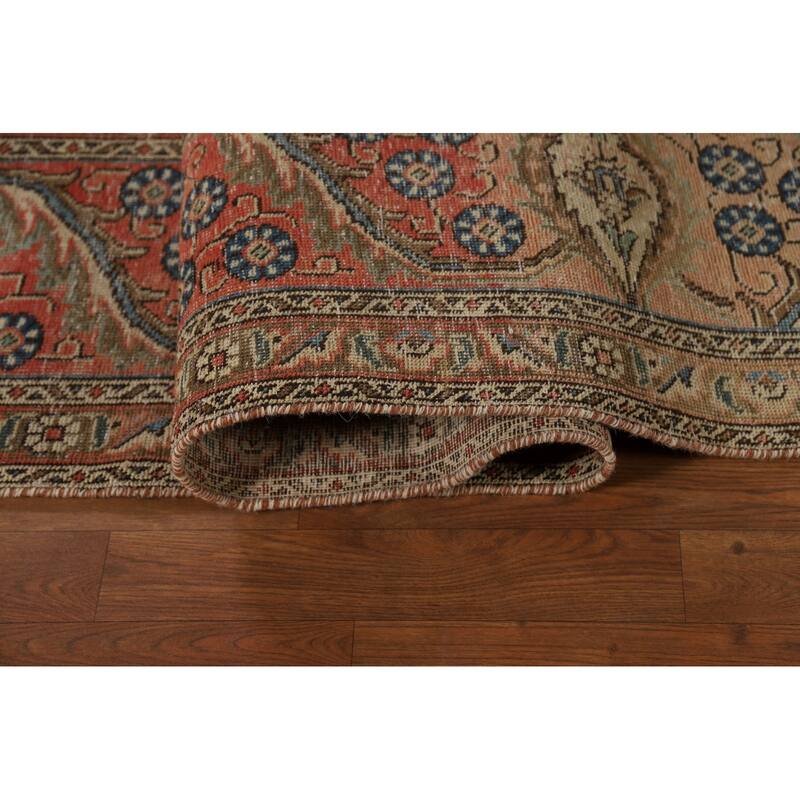 Traditional Tabriz Persian Vintage Rug Handmade Wool Carpet - 9'4" x 13'0"