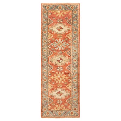 ECARPETGALLERY Hand-knotted Jules Serapi Red Wool Rug - 2'6 x 7'10