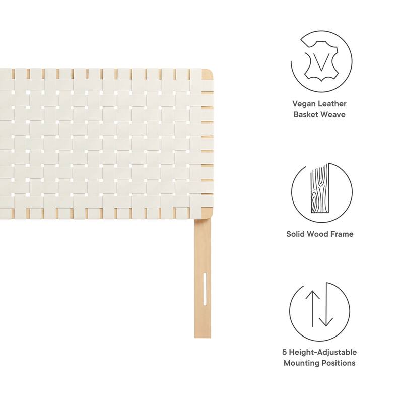 Sparta Twin/Full/Queen/King Vegan Leather Weave Headboard