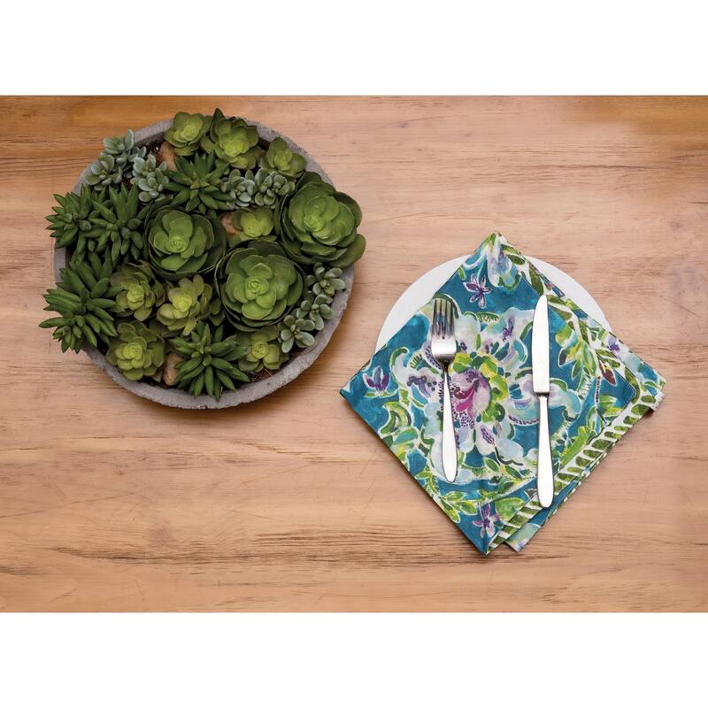 Violet Vibrant Floral Napkin Set of 6 - Set of 6