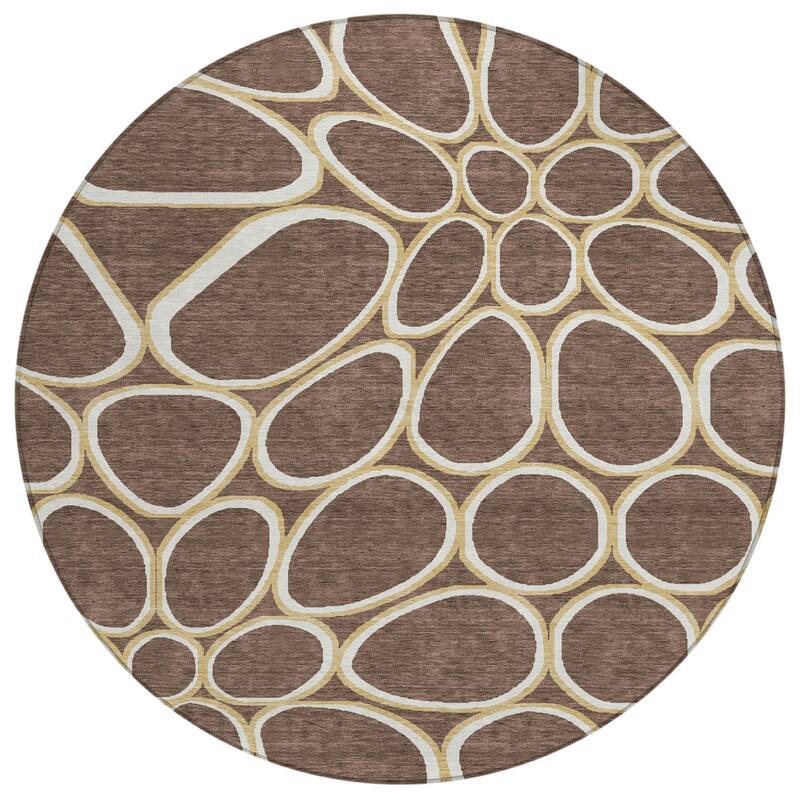 HomeRoots Abstract Transitional Rectangle Outdoor Rug