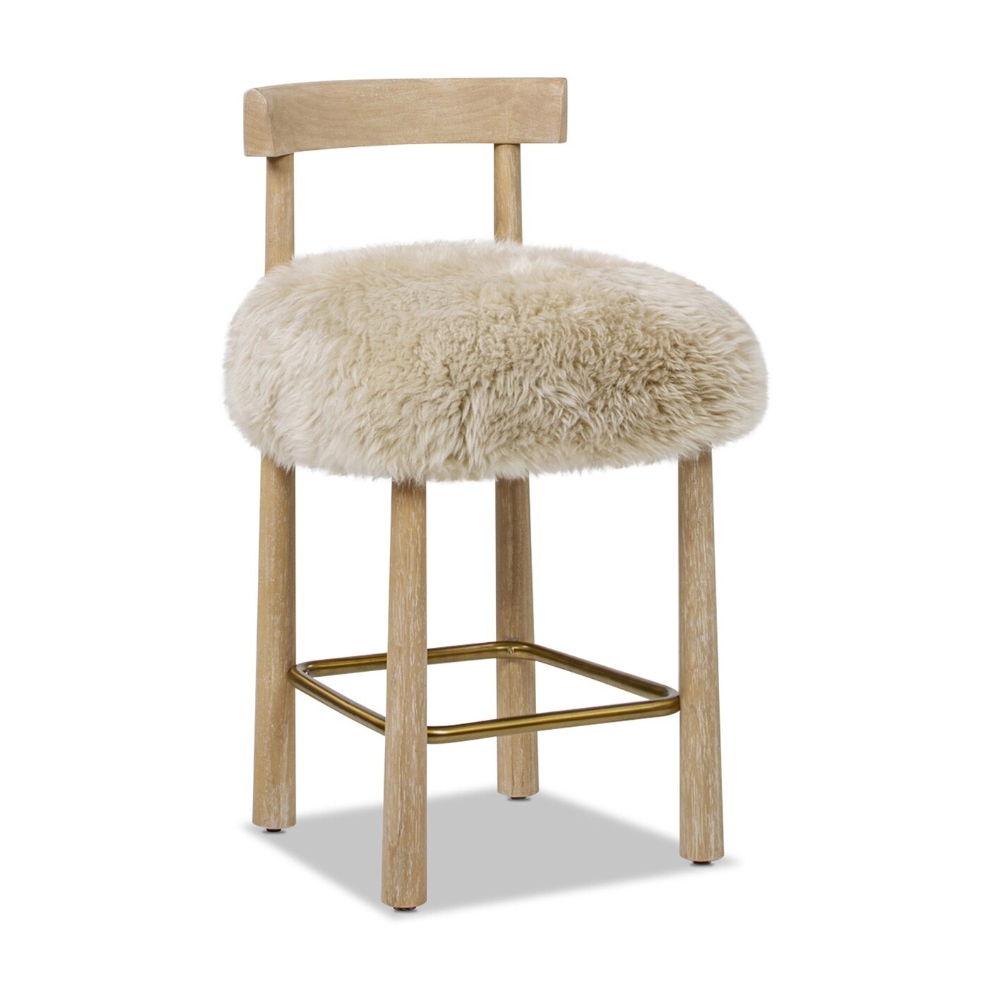 Jennifer Taylor Home Arden 27.5 Genuine Sheepskin Counter Height