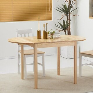 Solid Wood Folding Dining Table – Drop Leaf Design for Small Spaces ...