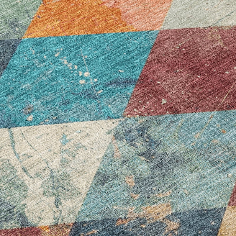HomeRoots Geometric Transitional Rectangle Outdoor Rug