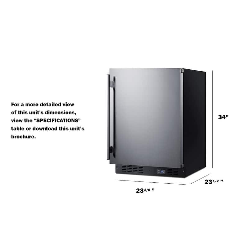 Summit SCR610BLSD 24" Wide 5 Cu. Ft. Beverage Cooler with High