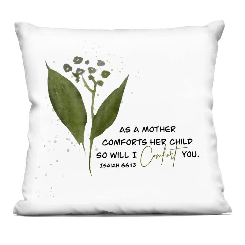 Stupell Proverb & Abstract Flower Decorative Printed Throw Pillow Design by Amber Clarkson - Accent - Polyester - Green - Single