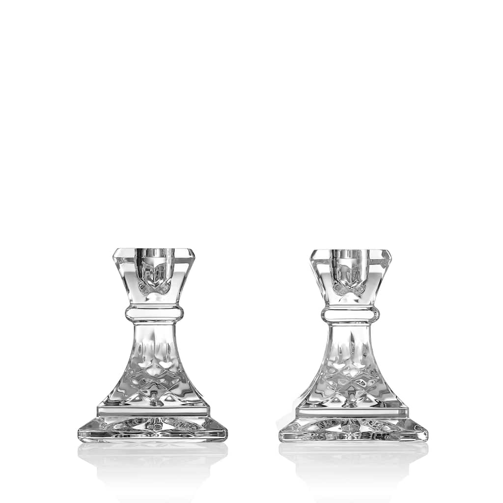 Waterford Giftology Lismore Candlestick 4in, Set of 2