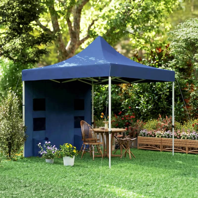 10' x 10' Heavy Duty Pop Up Canopy Tent with Sidewall, UPF50+