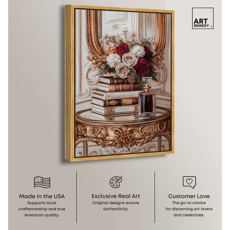 Lovely Mirror Glam Books Canvas by Art Remedy