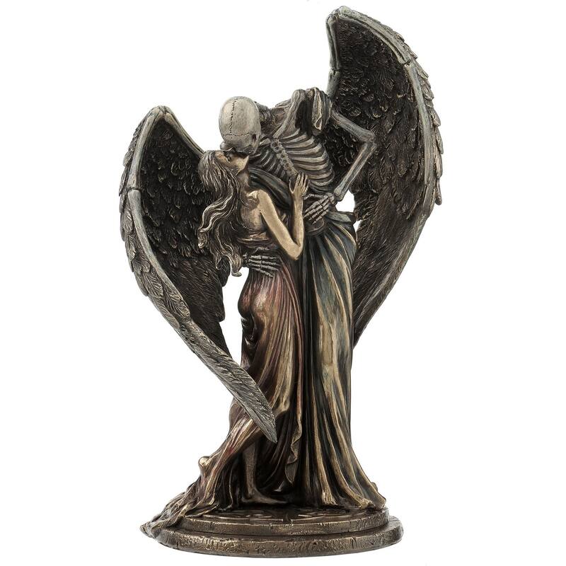 Veronese Design 10.24" H THE KISS OF DEATH Cold Cast Bronze