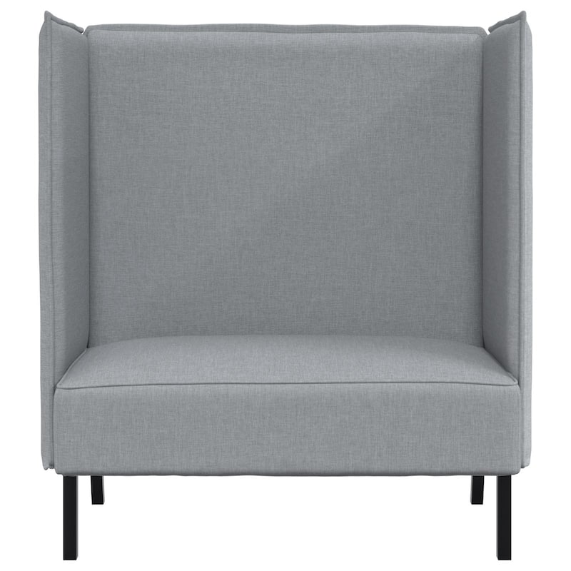 vidaXL Highback Sofa Light Gray 42.9x22x47.6 in Fabric - 42.9 x 22 x 47.6