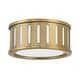 preview thumbnail 2 of 5, Kendal 2 Light Vibrant Gold Flush Mount