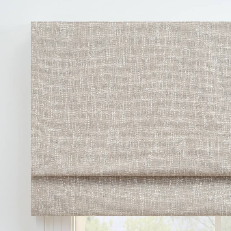 Eclipse Drewton Motorized 100% Blackout Cordless Textured Roman Shade