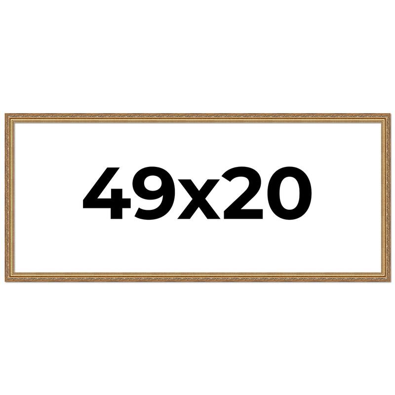 49x20 Frame Red Solid Wood Picture Frame Width 1.75 Inches | Interior Frame Depth 1 13/16 Inches