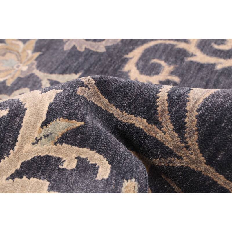 ECARPETGALLERY Hand-knotted Jamshidpour Dark Navy Wool Rug - 9'6 x 13'3