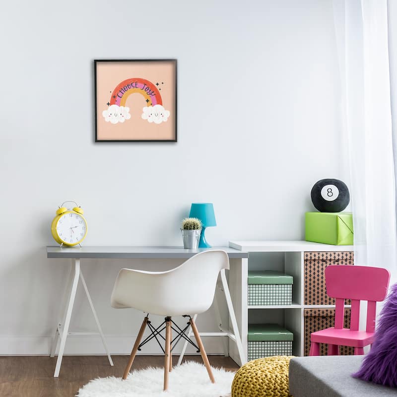 Stupell Choose Joy Happy Rainbow Framed Giclee Art Design By Sarah Hickman