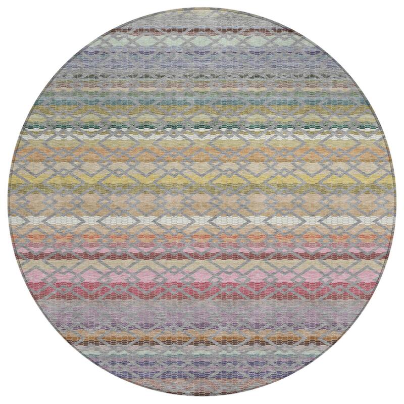 Machine Washable Indoor/ Outdoor Cabo Stripe Chantille Rug