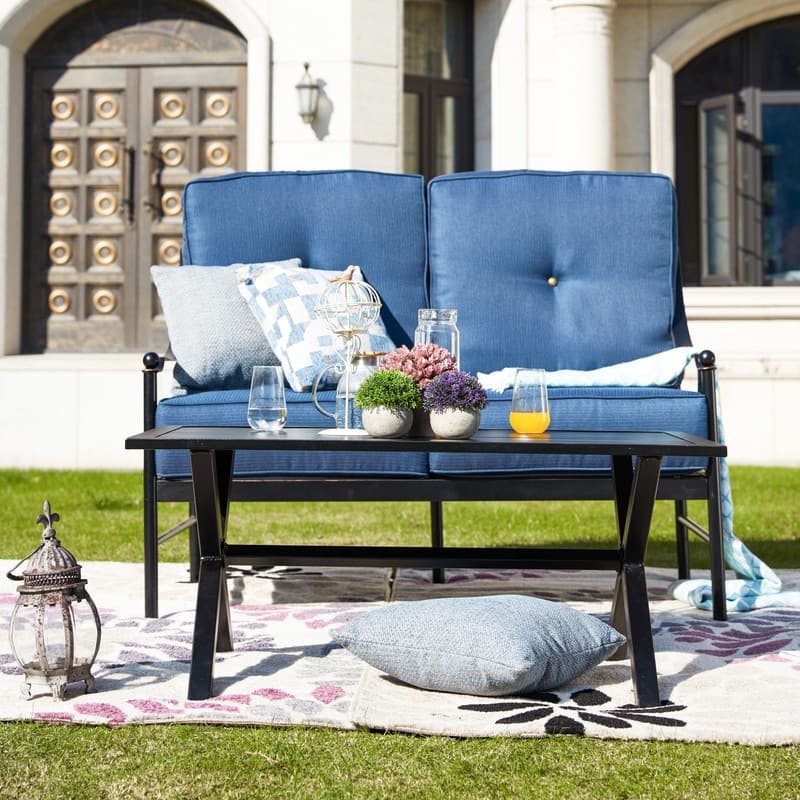 PATIO FESTIVAL 2-pc. Outdoor Cushioned Loveseat and Coffee Table Set