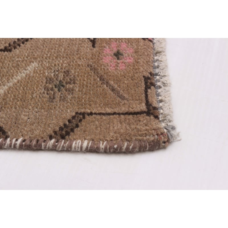 ECARPETGALLERY Hand-knotted Antalya Vintage Cream Wool Rug - 3'1 x 4'11