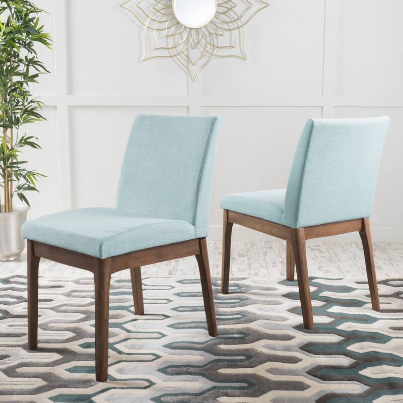Christopher Knight Home Kwame Upholstered Rubberwood Dining Chairs (Set of 2)