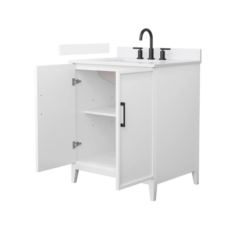 Elan 30-inch Single Vanity, 3 Hole Quartz Top
