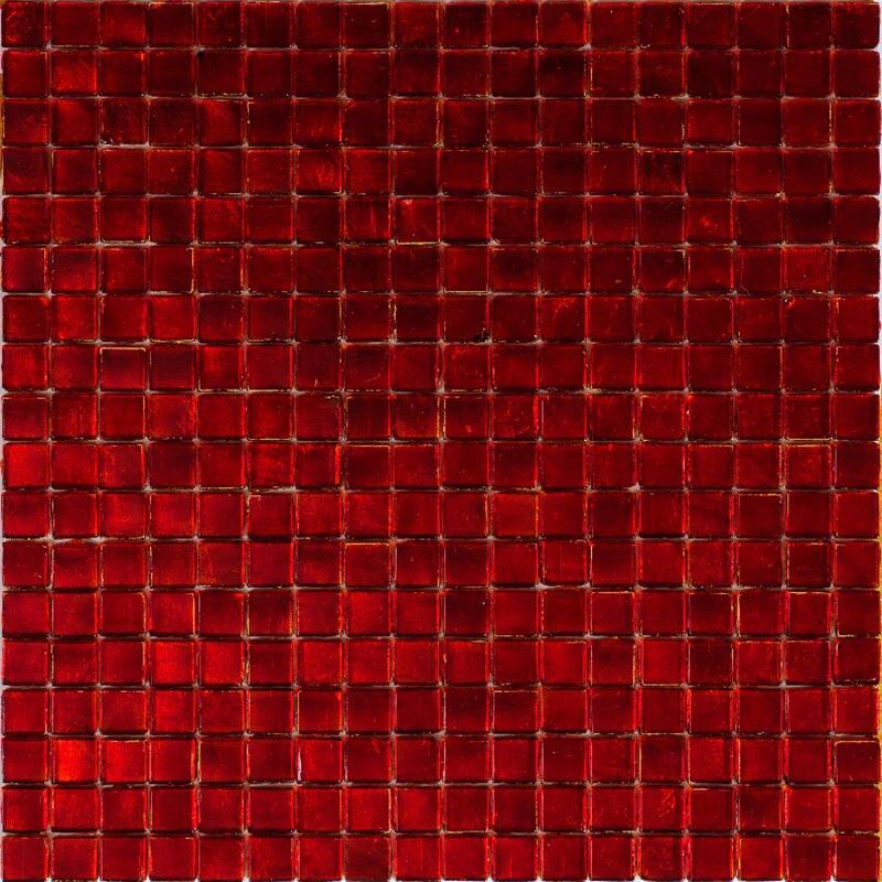 Apollo tile 12" x 12" Skosh Glossy Ruby Red Glass Tile (18.69 sq ft/case) - 20 Pack