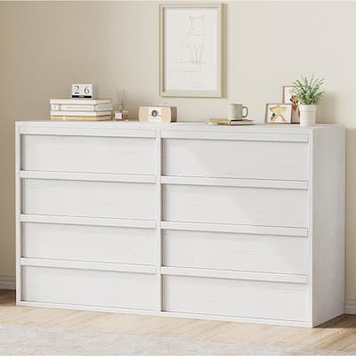 8 Drawer Dresser for Bedroom, 54" Wide Modern Double Dresser Organizer with Large Storage