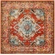 preview thumbnail 133 of 161, SAFAVIEH Monaco Lillie Boho Medallion Distressed Area Rug 5' Square - Orange/Light Blue