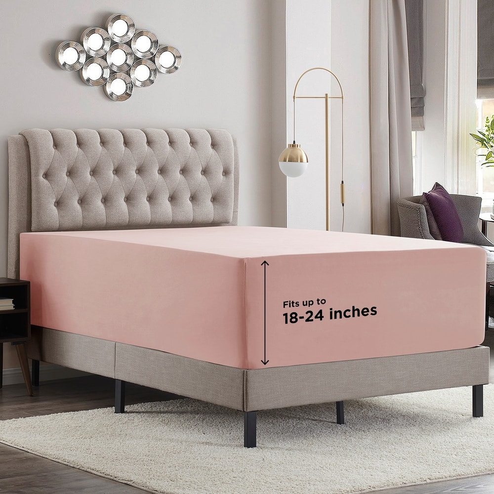 Empyrean Bedding Extra Deep Pocket Microfiber Fitted Sheet Set