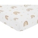 preview thumbnail 3 of 4, Neutral Boho Rainbow Girl Boy Unisex Fitted Crib Sheet Mustard Yellow Pumpkin Orange Bohemian Sunshine Modern Vintage Beige Tan