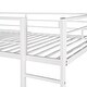 preview thumbnail 16 of 37, Metal Loft Bed With 2 Shelves And One Desk Twin - White