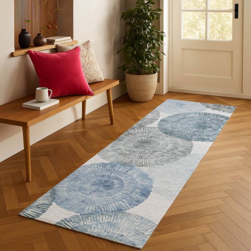 Machine Washable Indoor/ Outdoor Contemporary Devaughn Chantille Rug