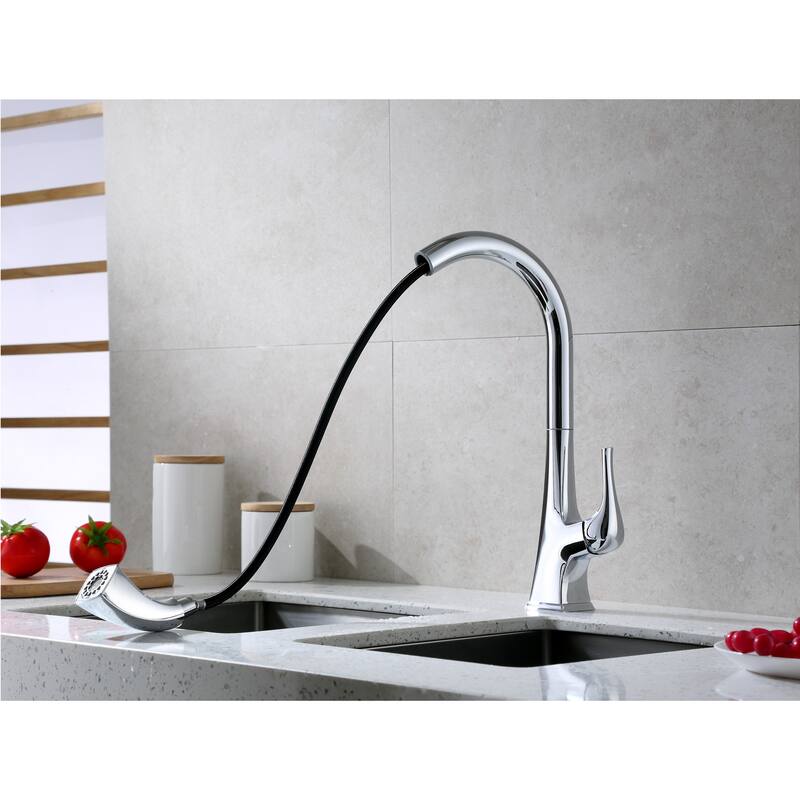 Ultra Faucets Quest Collection Single-Handle Kitchen Faucet With Pull-Down Spray