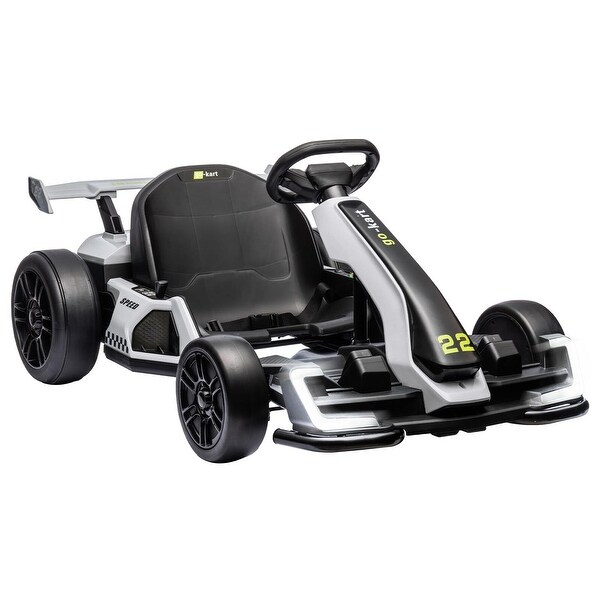 24V Kids Go Kart，300W Powerful Electric Drift Kart with