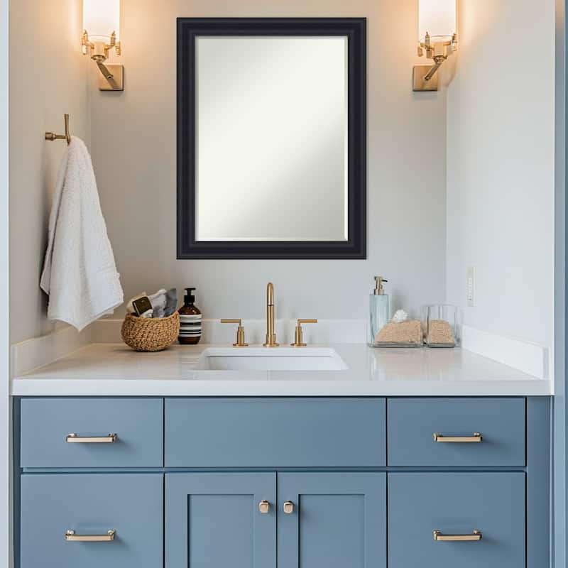 Dalat Half-Inch-Bevel Framed Bathroom Vanity Wall Mirror