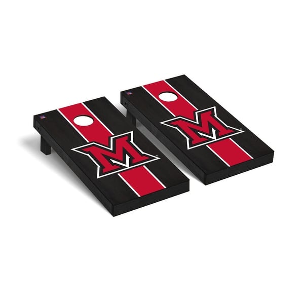 slide 2 of 5, Miami University RedHawks 2x4 Pro Cornhole Boards - V5 Include Carrying Case