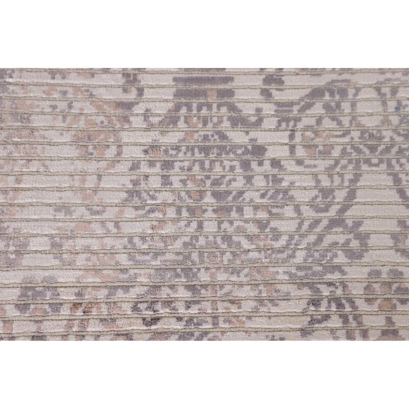Abstract Modern Area Rug Hand-Knotted Contemporary Wool Carpet - 6'7"x 9'9"