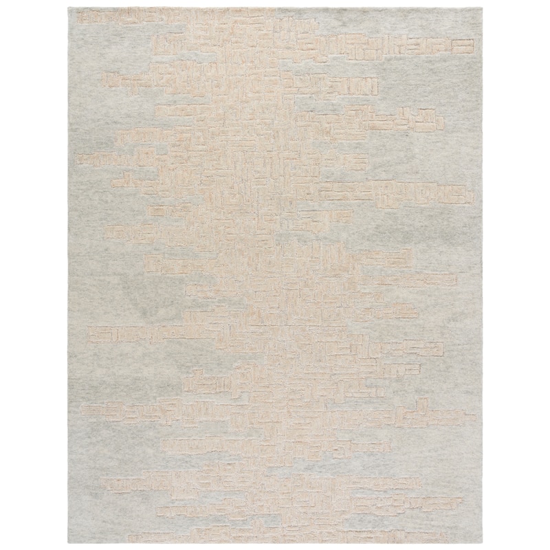 SAFAVIEH Handmade Harvest Sheera Modern Wool Rug - 9' x 12' - Rust/Grey
