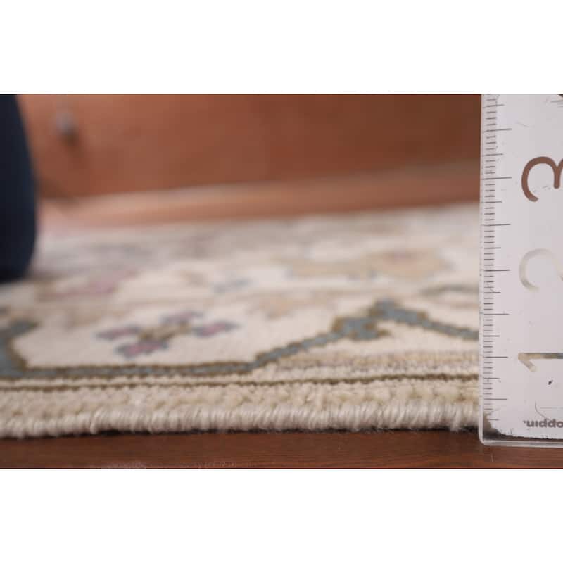 Oushak Oriental Runner Rug Hand-Knotted Wool Carpet - 2'7" x 7'8"
