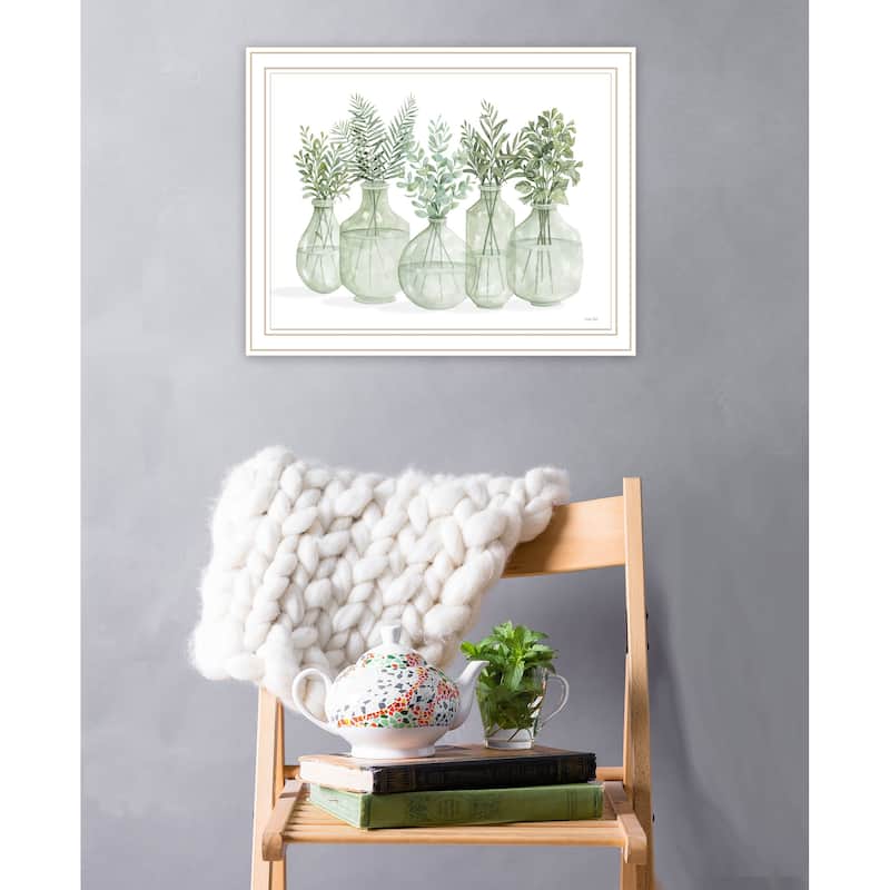 TrendyDecor4U Farmhouse "Simply Sage I" Framed Print Wall Art