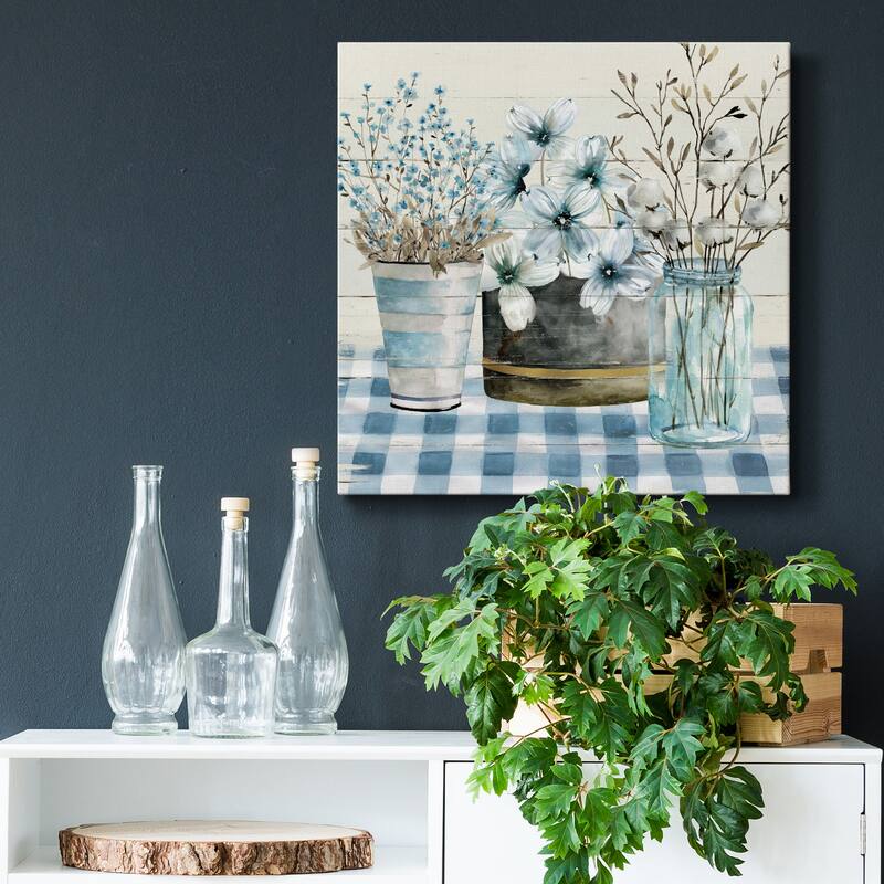 Blue Farmhouse-Premium Gallery Wrapped Canvas - Ready to Hang
