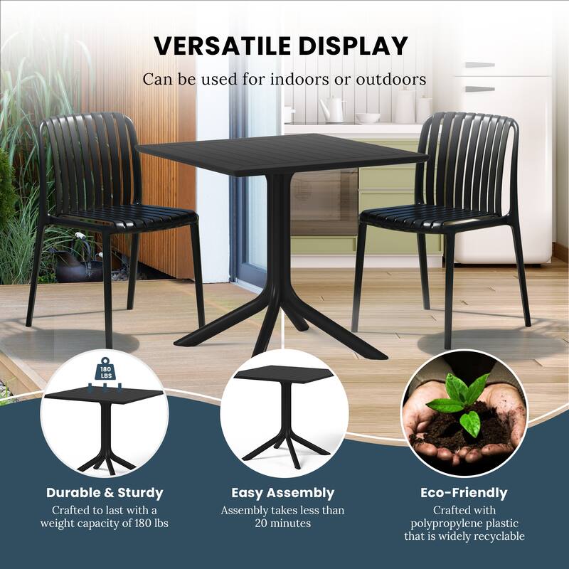 Frond and Form 31.5" Outdoor Square Dining Table